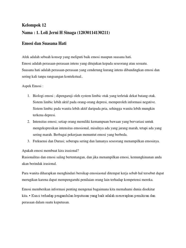 Emosi Dan Suasana Hati | PDF
