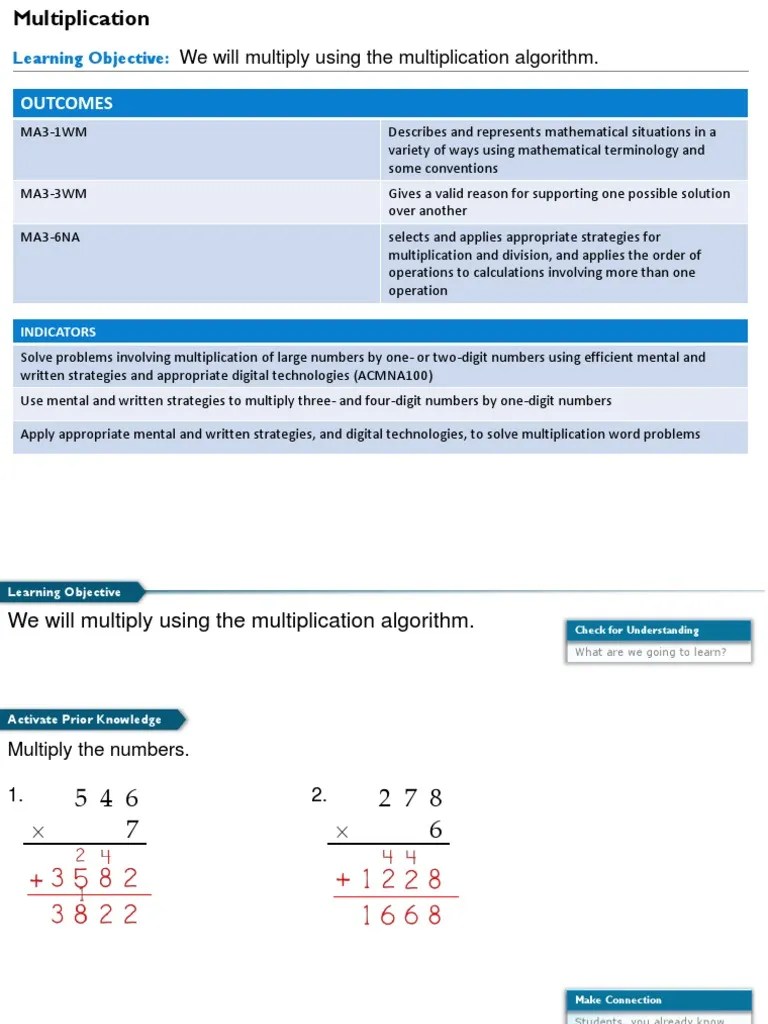 Multiplication | PDF | Multiplication | Algorithms