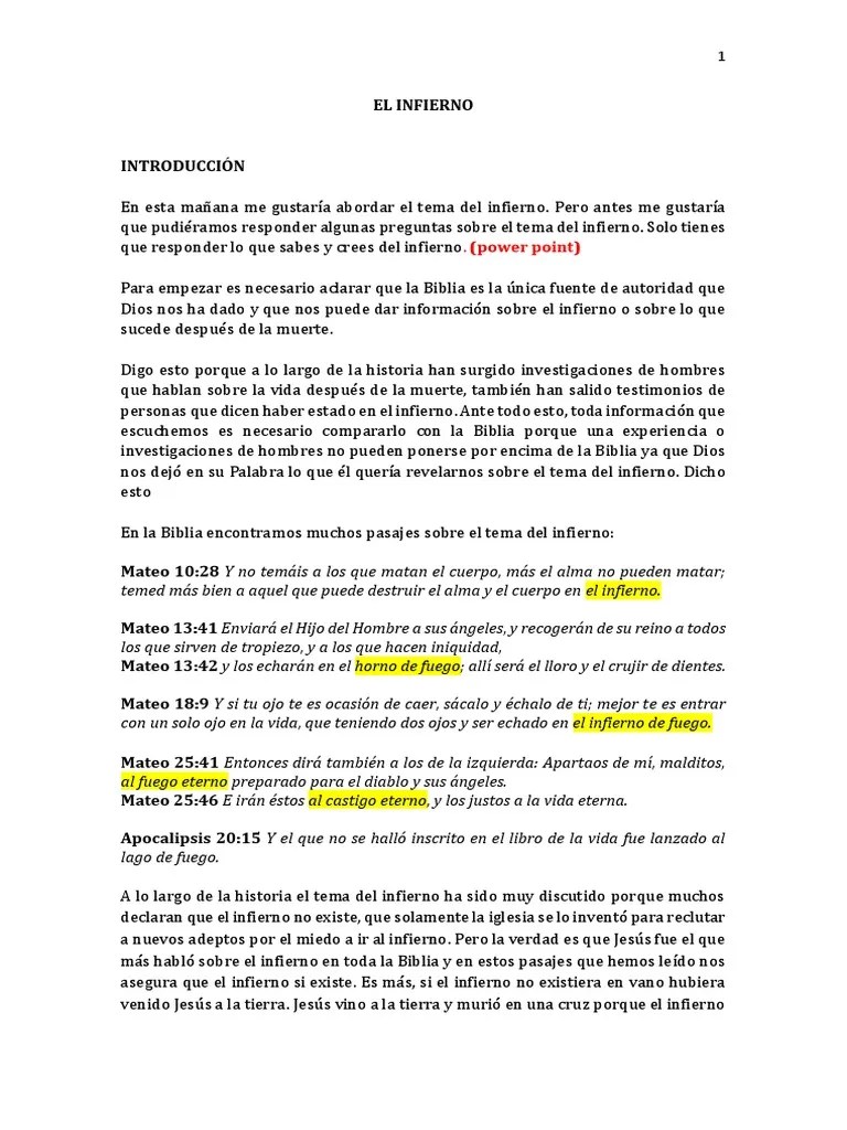 El Infierno | PDF | Infierno | Cristo (título)