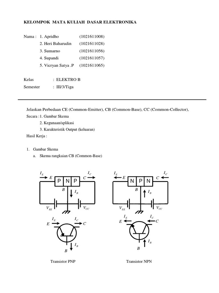 Kelompok Mata Kuliah Dasar Elektronika
