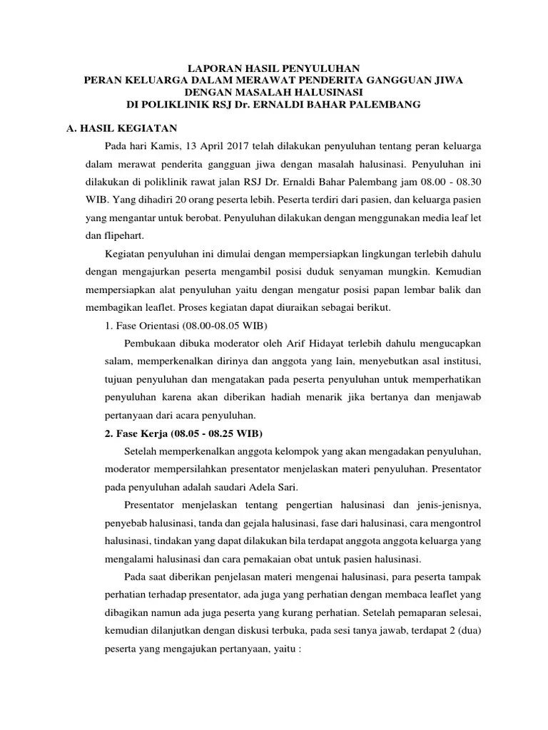 Laporan Hasil Penyuluhan | PDF