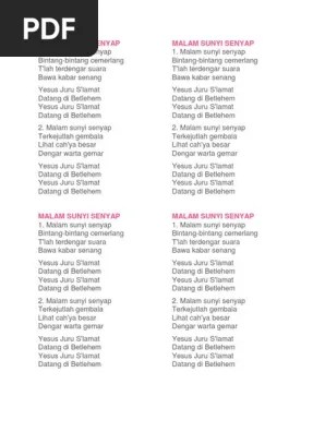 Malam Sunyi Senyap | PDF