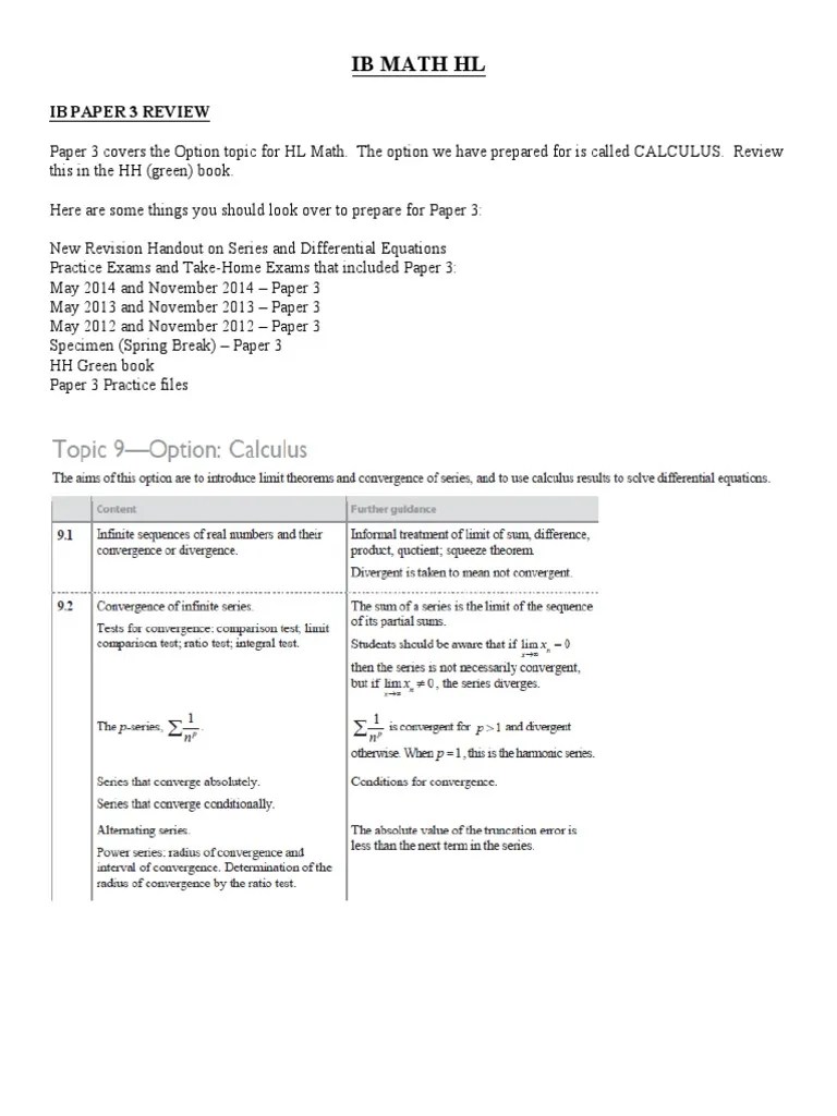 Paper 3 Review - 1415 | PDF | Teaching Mathematics | Mathematical Analysis