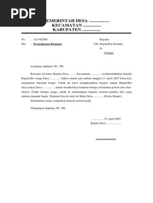 Contoh Laporan Bantuan Mangsa Banjir 