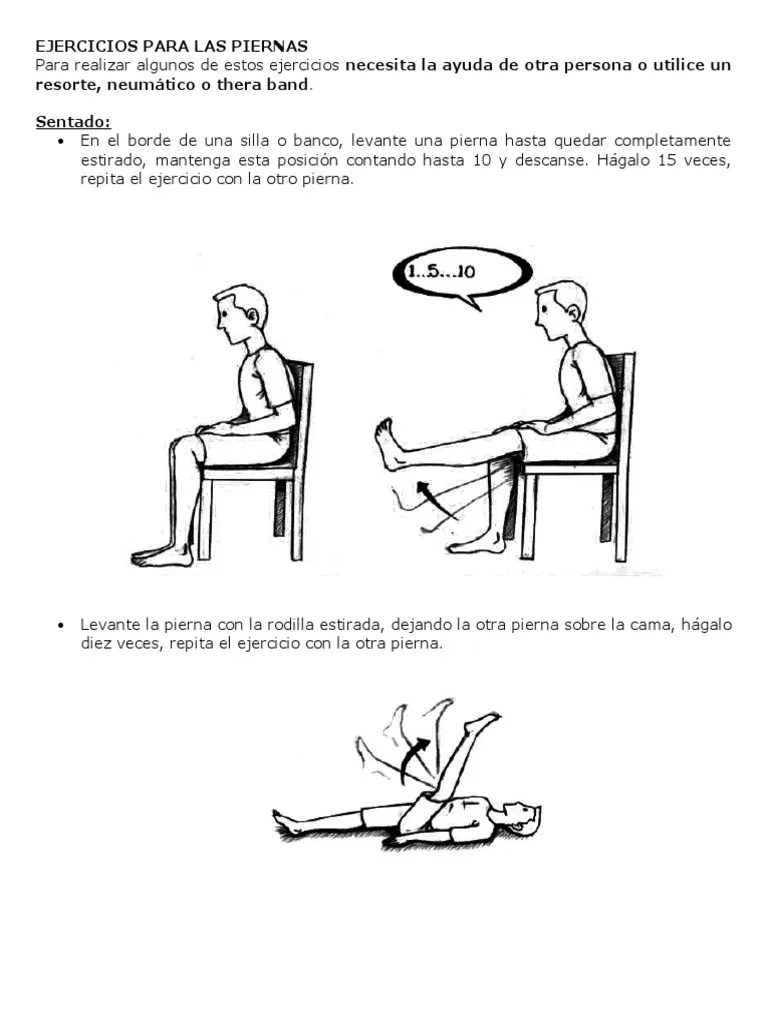 Ejercicios Fortalecimiento Para Las Piernas | PDF