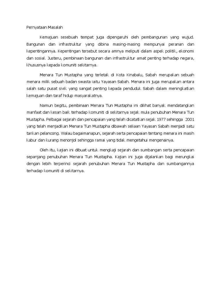 Contoh Pernyataan Masalah Dalam Kajian : Kerja Kursus Sejarah 2020 Tingkatan 4 Docx Kerja Kursus Sejarah 2020 Tingkatan 4 1 0 Pernyataan Masalah Warisan Negara Bangsa Menjamin Course Hero