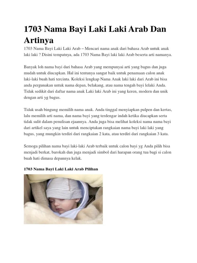 Nama Lelaki Dalam Bahasa Arab / 1703 Nama Bayi Laki Laki Arab Dan Artinya Bayilelakiku Com Nama Bayi Laki Laki Dan Artinya Islami Kristen Modern