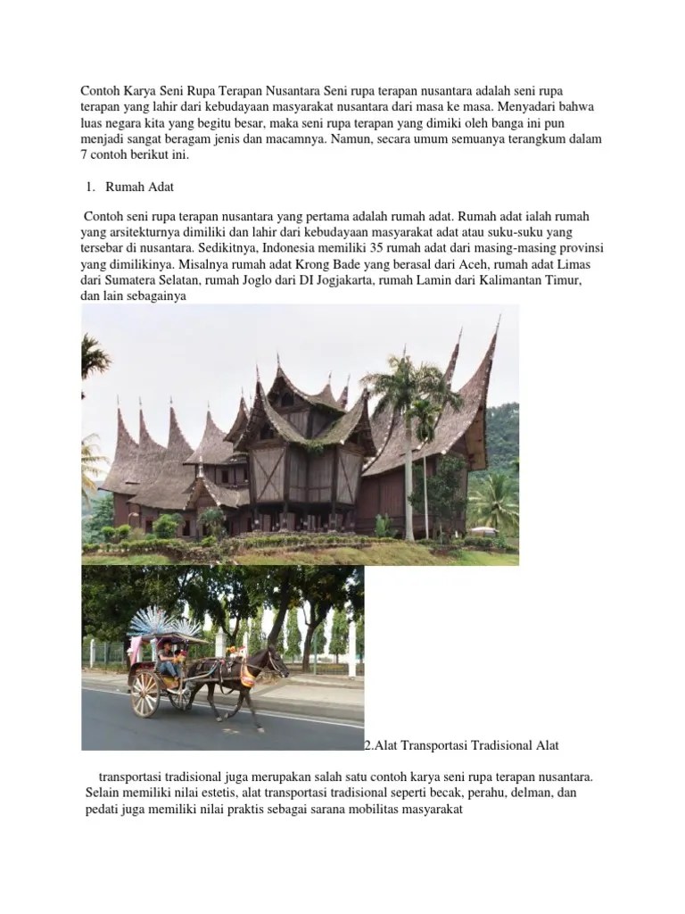 Contoh Karya Seni Rupa Terapan Nusantara Seni Rupa Terapan Nusantara Adalah Seni Rupa Terapan ...