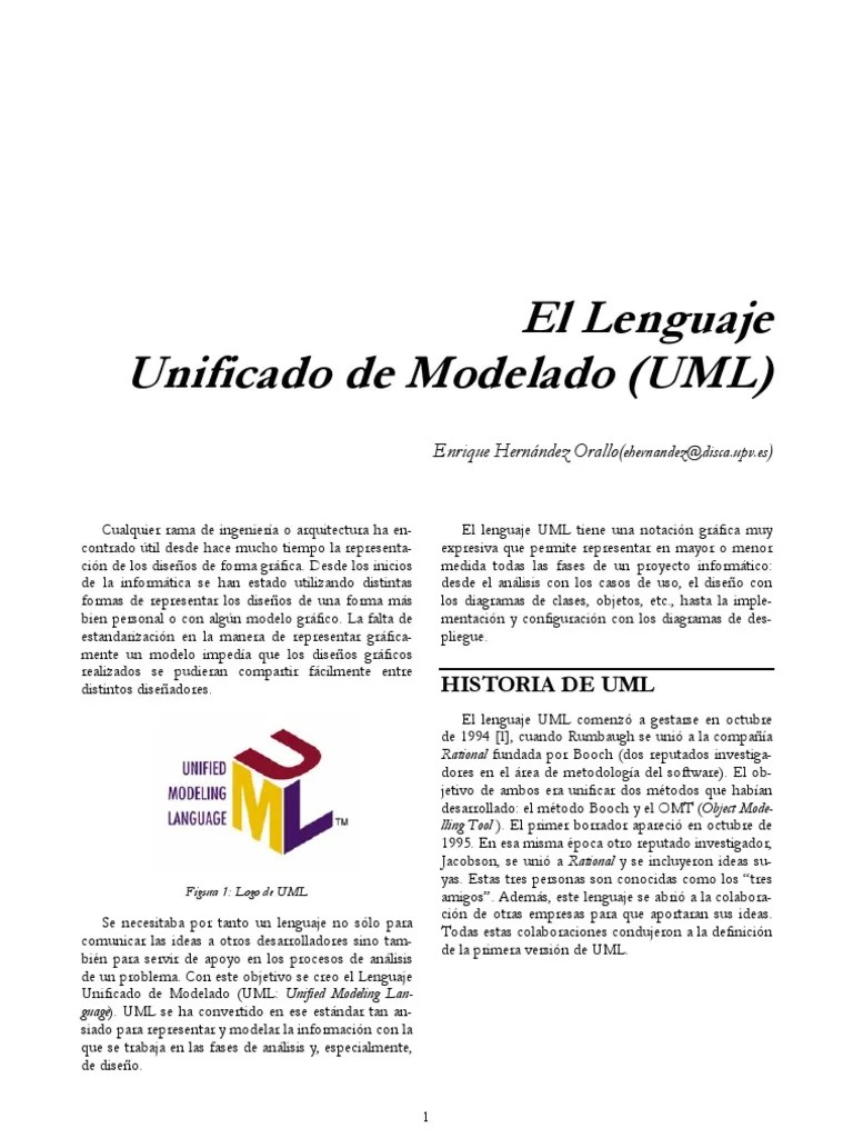 El Lenguaje Unificado De Modelado | Lenguaje De Modelado Unificado ...