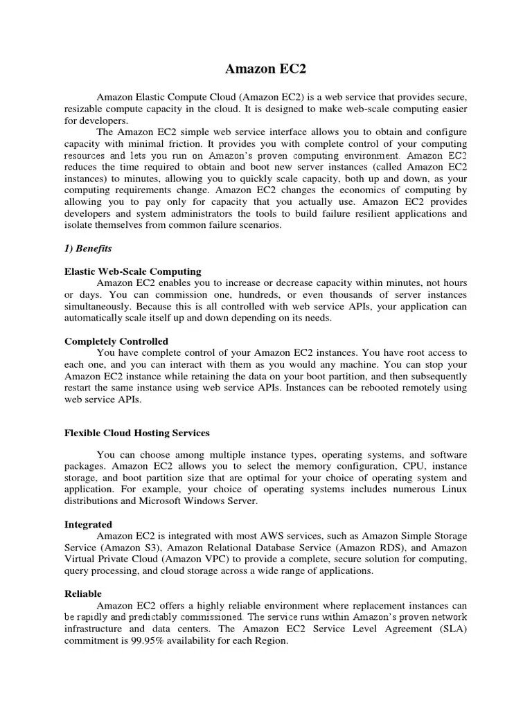 Amazon EC2 Casestudy | PDF | Cloud Computing | Computer Network