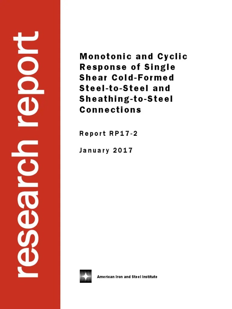 CFS Screw Connections Strength | PDF | Strength Of Materials | Yield (Engineering)