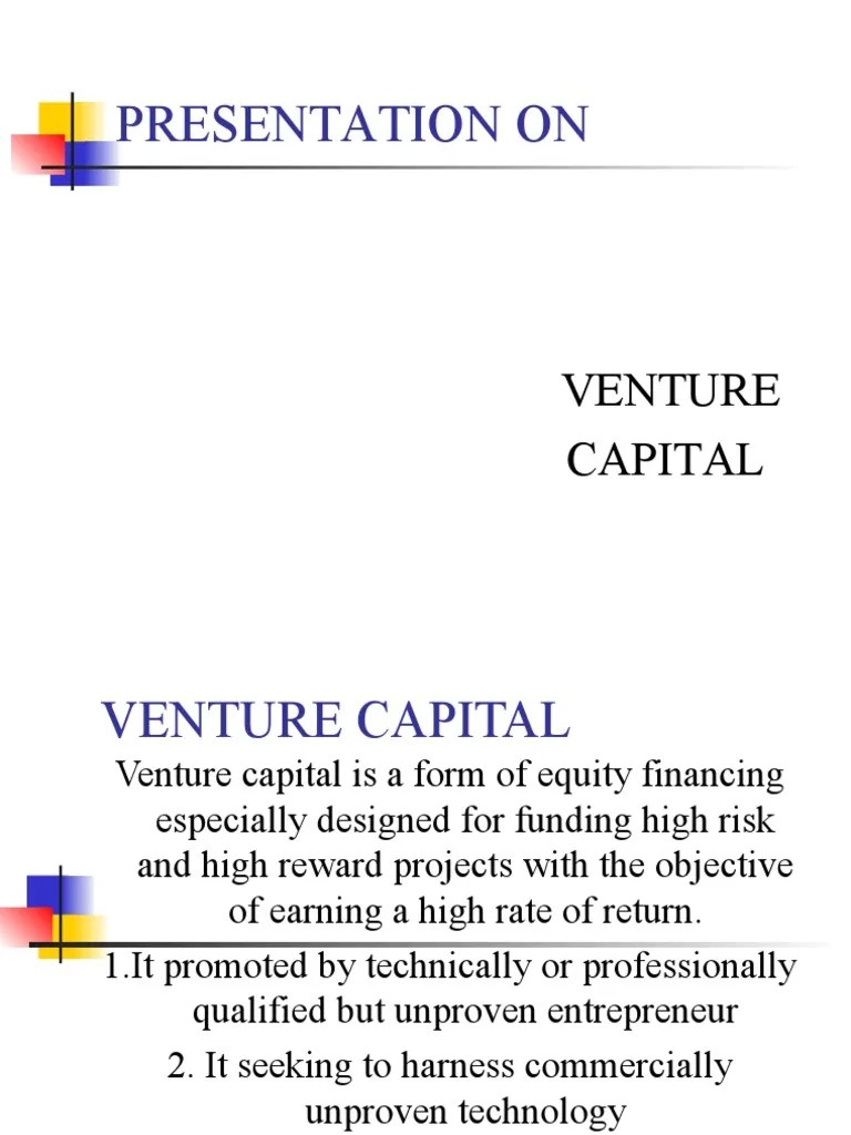 Presentation On Venture Capital Pdf Venture Capital Corporate