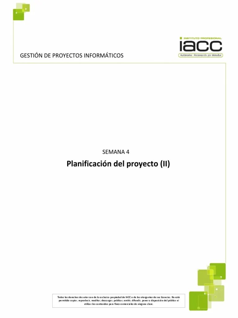 04 Gestion De Proyectos Informaticos | PDF | Software | Planificación