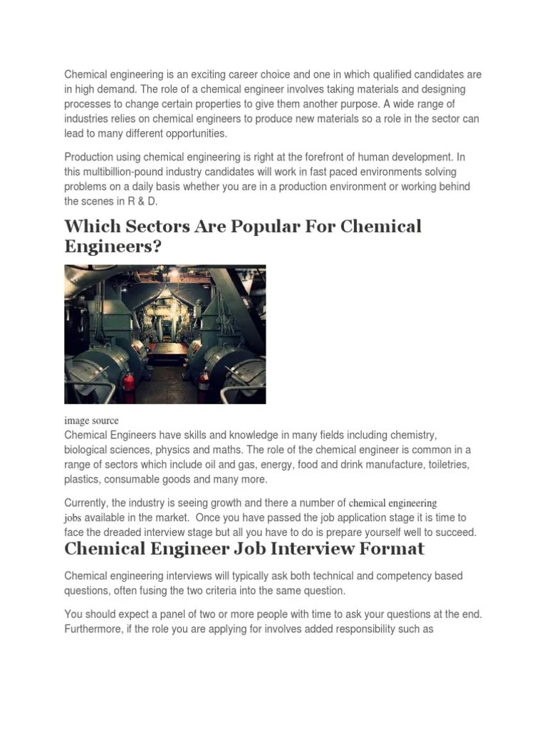 Chemical Engineering Interview Questions Chemical