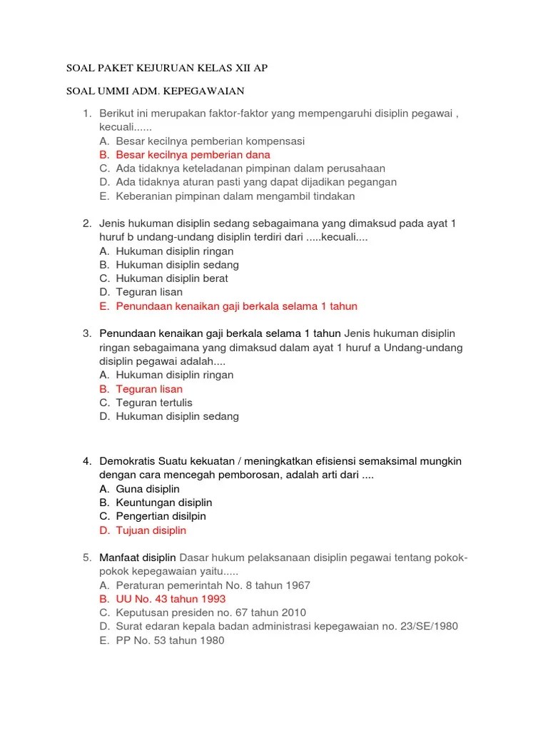 Soal smk administrasi perkantoran guru ilmu sosial. Soal Dan Jawaban Kepegawaian Kelas 12 Cara Golden