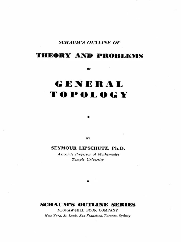 Schaum-General Topology PDF | PDF
