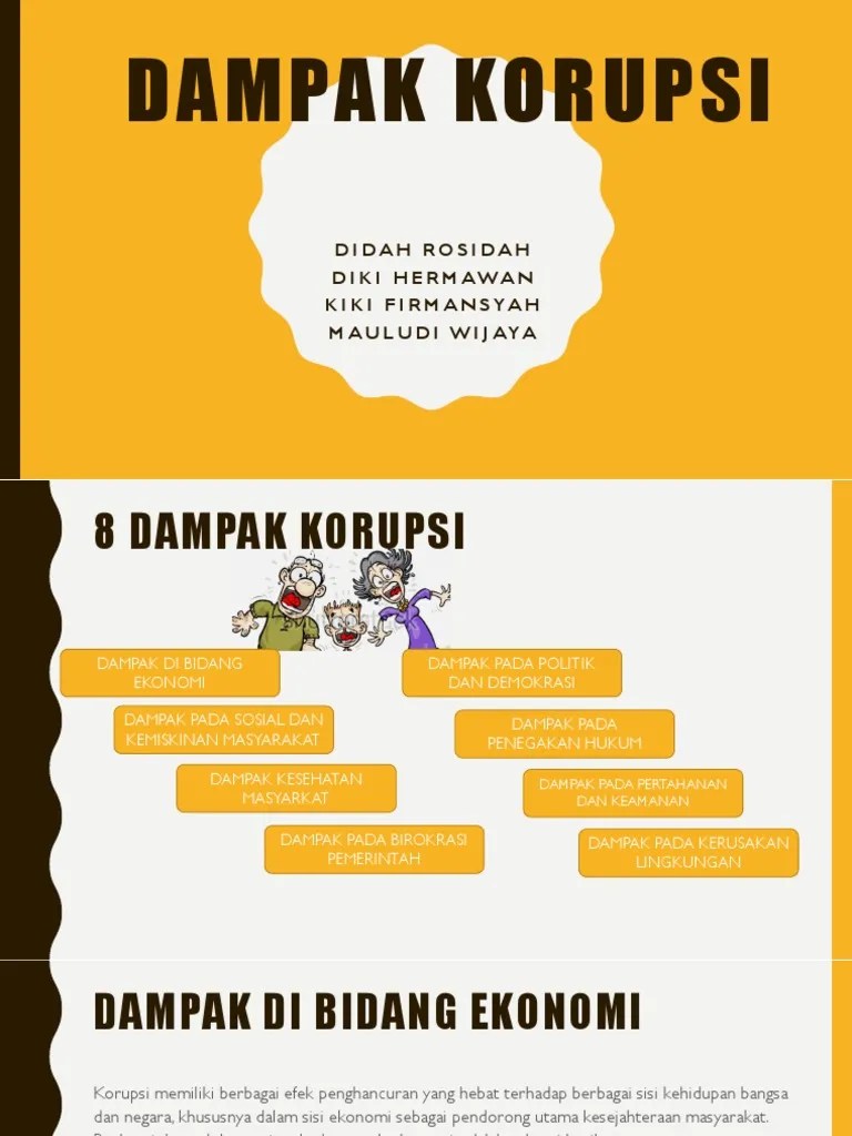 Beberapa dampak korupsi dalam pelayanan kesehtan. Dampak Korupsi Pdf