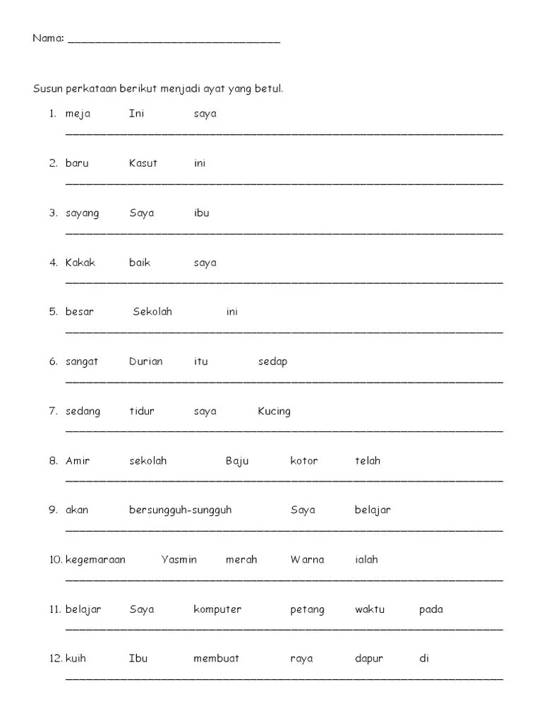 Latih tubi soalan latihan bahasa melayu tahun 1 hingga 6 cuti bulan mac. Latih Tubi Soalan Latihan Bahasa Melayu Tahun 1 2 Pdf