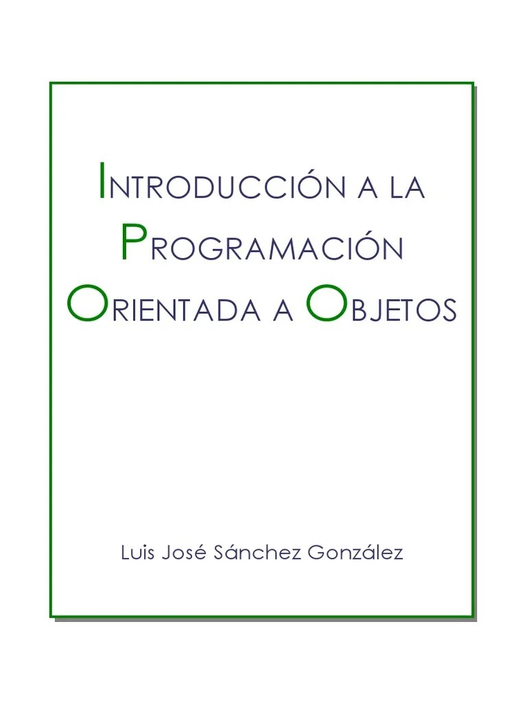 Programacion Orientado A Objetos | PDF | Objeto (informática ...