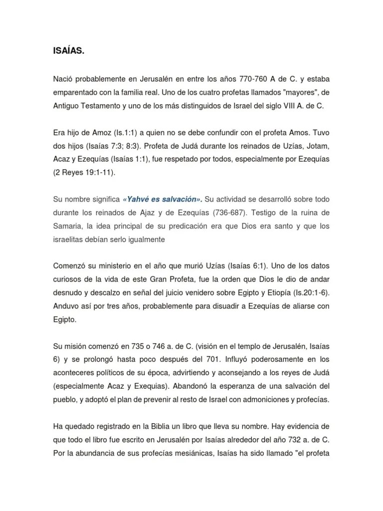ISAÍAS | PDF | Isaias | El Antiguo Israel Y Judá