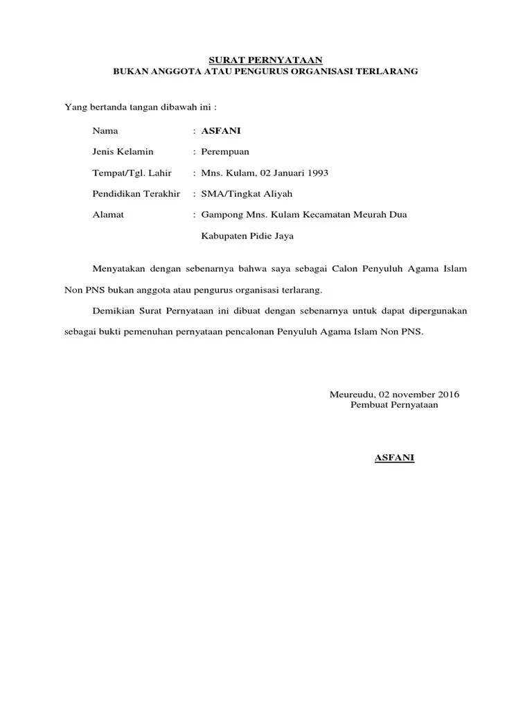 Surat Pernyataan | PDF