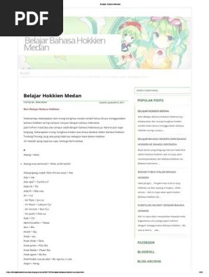 Translate Bahasa Hokkian Ke Indonesia Blog Ling Go Kami juga menyediakan umpasa-umpasa yang sering di gunakan dalam bahasa batak beserta dengan makna dan penggunaannya dalam adat batak.