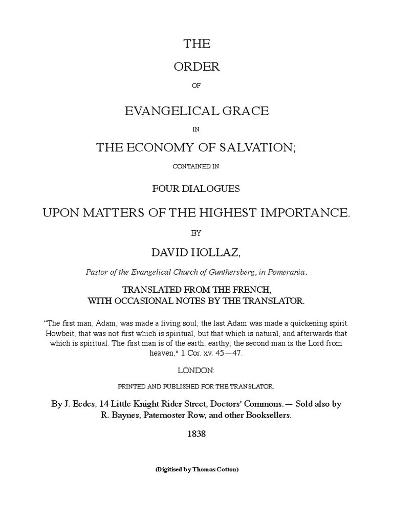 Economy Of Salvation - 01 | PDF | Grace In Christianity | God In Christianity