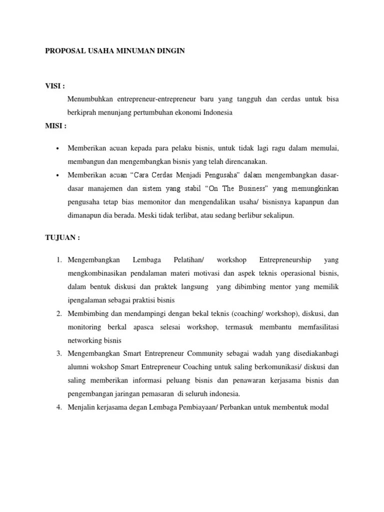Contoh Proposal Usaha Minuman Pop Ice Seputar Minuman Cute766