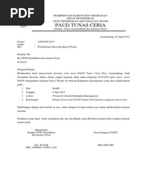 Surat Ijin Wisata Pdf 