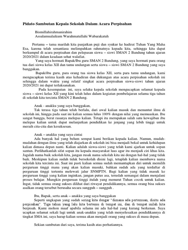 Contoh pidato perpisahan singkat untuk kelulusan sekolah,. Contoh Kata Sambutan Kepala Desa Acara Perpisahan Tukaffe Com