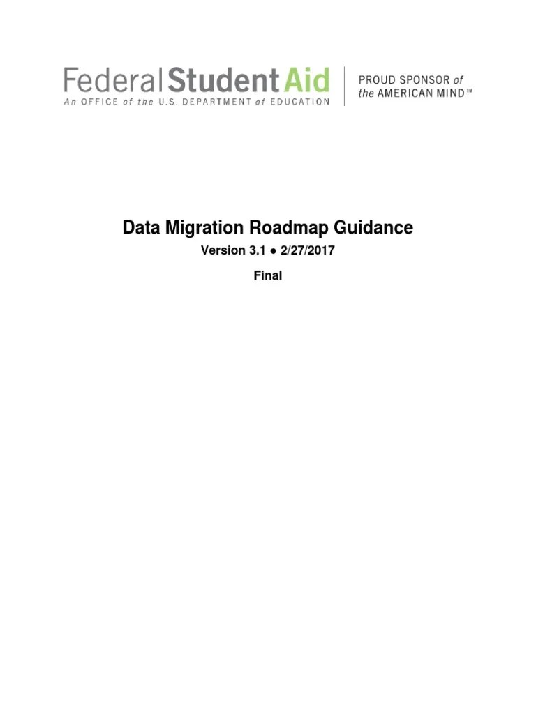 Data Migration Roadmap Guidance | PDF | Emergency Management | Data Quality
