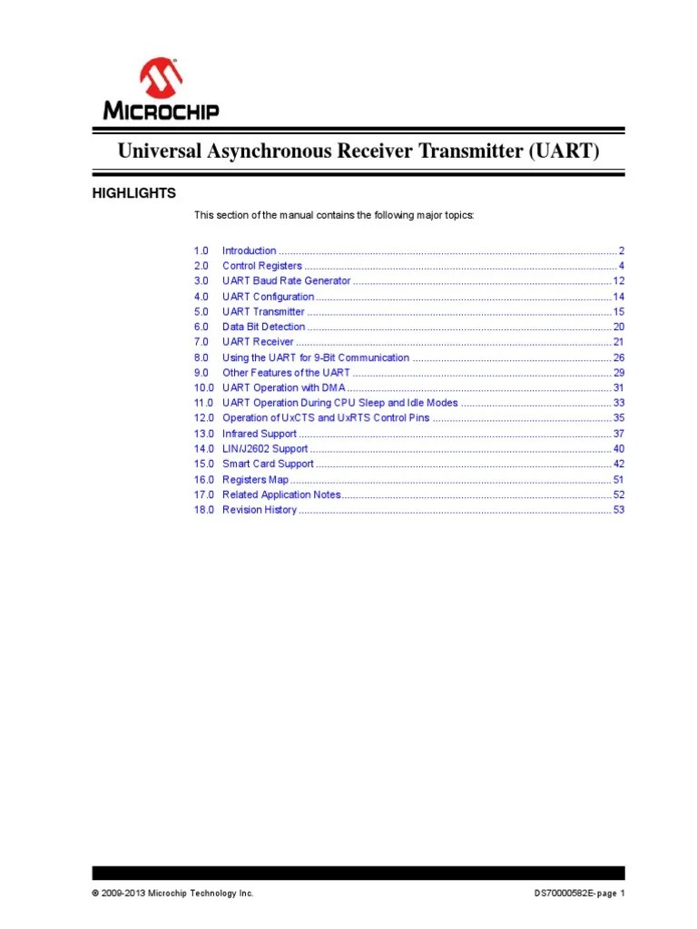 Universal Asynchronous Receiver Transmitter (Uart) PDF | PDF ...