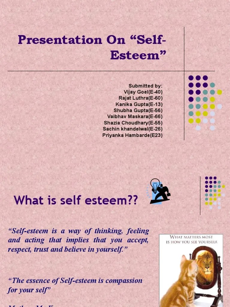 4 Self Esteem | PDF | Self Esteem | Positive Psychology