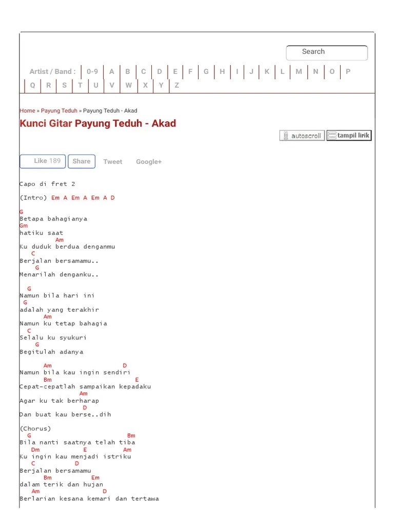 C#m f#m di malam hari. Kunci Gitar Payung Teduh Akad Chord Dasar Mudah Pdf