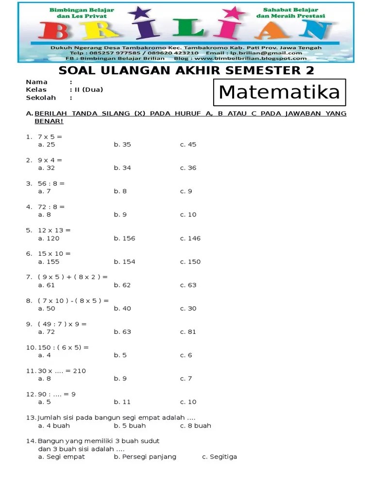 ођђcontohођѓ ођђsoalођѓ ођђmatematikaођѓ ођђkelasођѓ ођђ2ођѓ ођђsemesterођѓ ођђ2ођѓ Homecare24