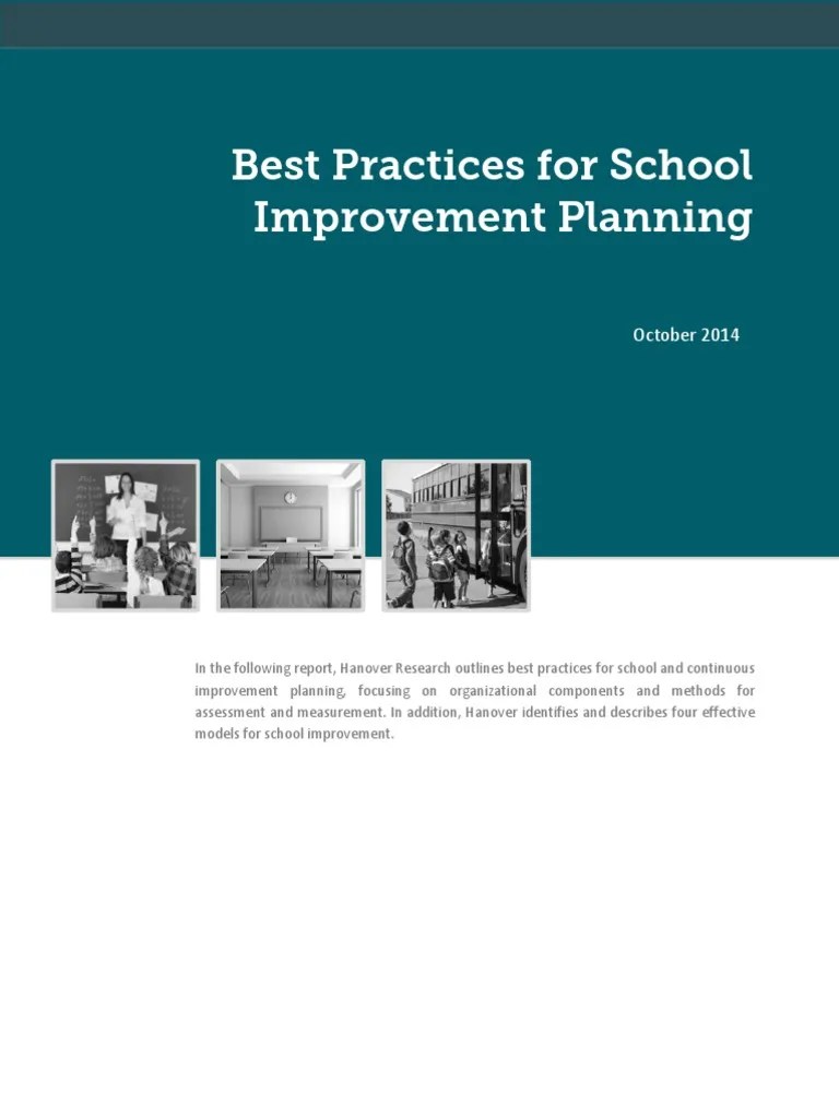 Best Practices For School Improvement Planning | Download Free PDF | Needs Assessment ...