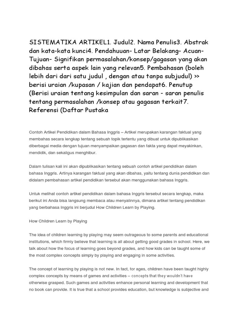 Pembukaan Makalah Dalam Bahasa Inggris Contoh Surat 
