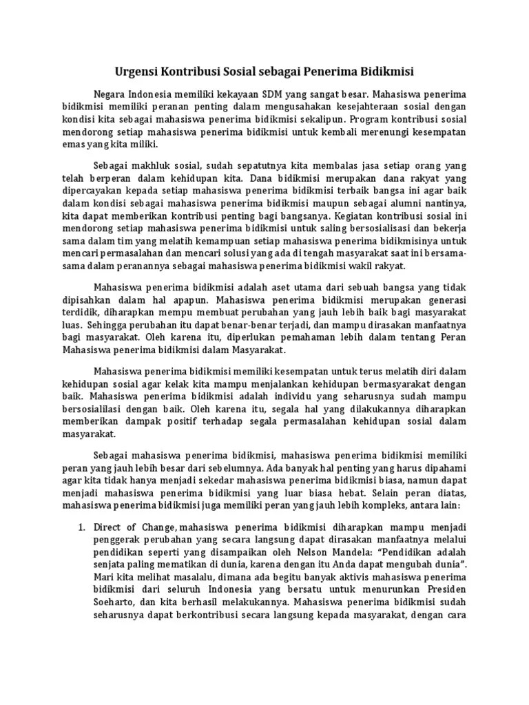 BidikMisi Lelianto Eko Pradana 1406603743 Tugas Essay | PDF