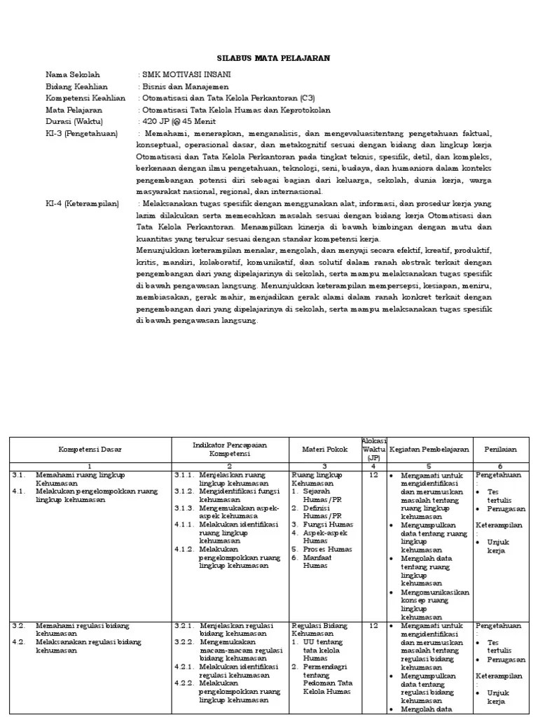 We did not find results for: Silabus K13 Rev Otomatisasi Tata Kelola Humas Dan Keprotokolan