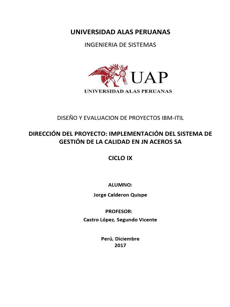 Tesis UAP | PDF | Gestión De La Calidad | Sistema De Manejo De Calidad