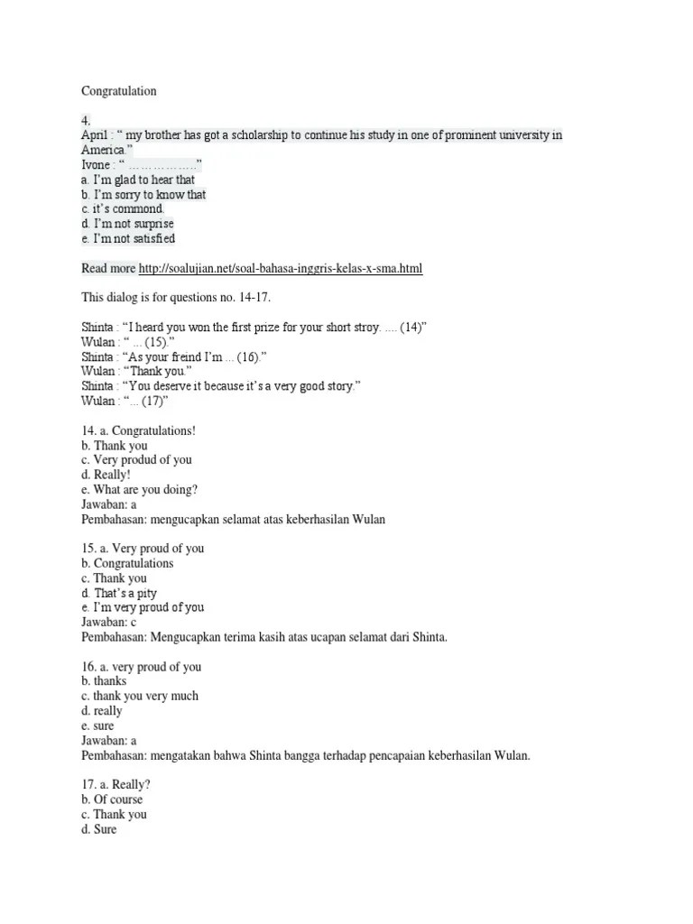 Soal pilihan ganda kelas 11 offering help beserta jawabannya belajar. 32+ Contoh Soal Cause And Effect Pilihan Ganda Sma