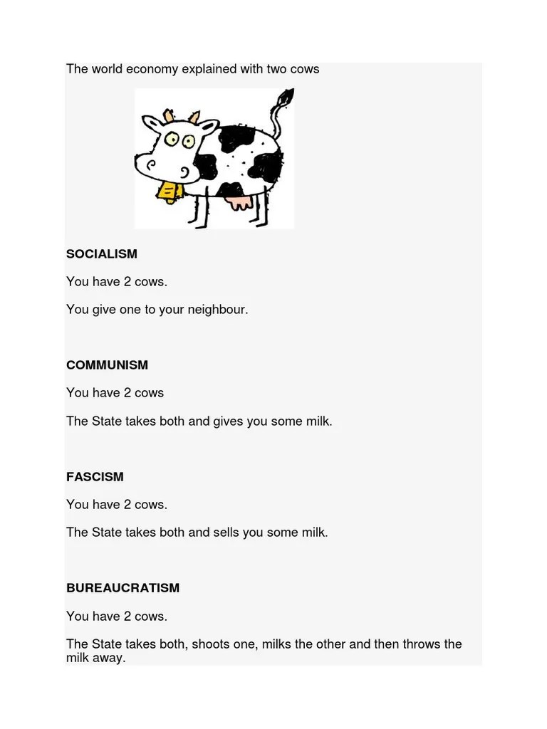 The World Economy Explained With Two Cows PDF | PDF | Economies | Finance (General)