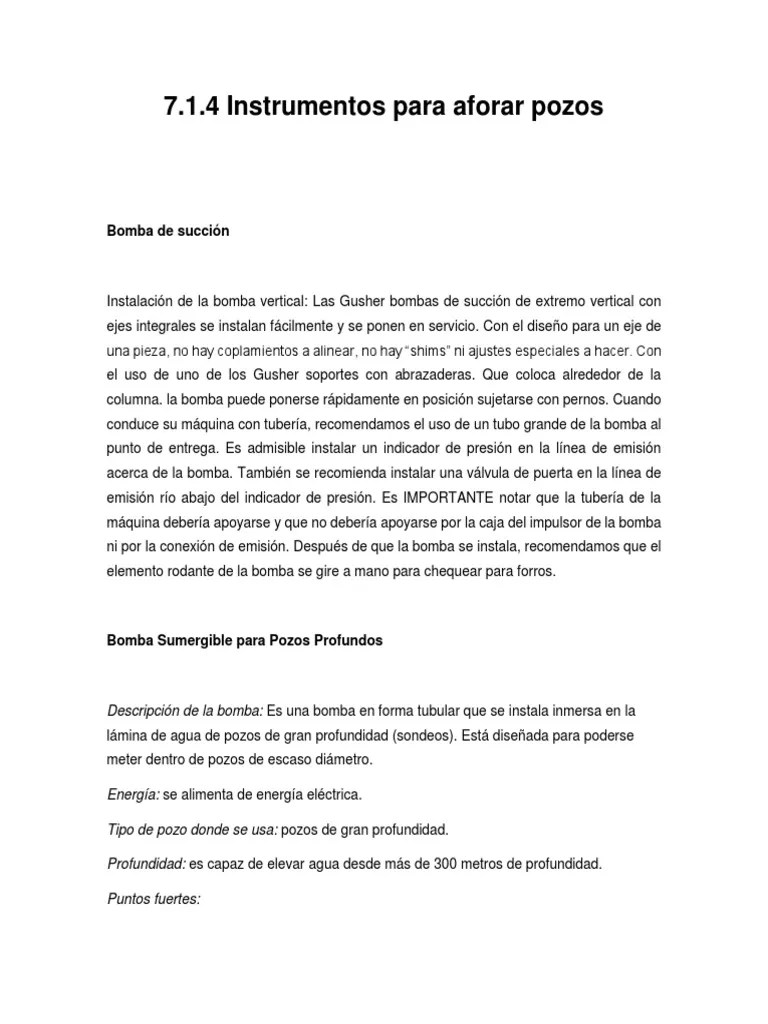 2 argentine and uruguayan voseo prefers the tú form for the present subjunctive. Instrumentos De Afore De Pozos Pdf Bomba Agua