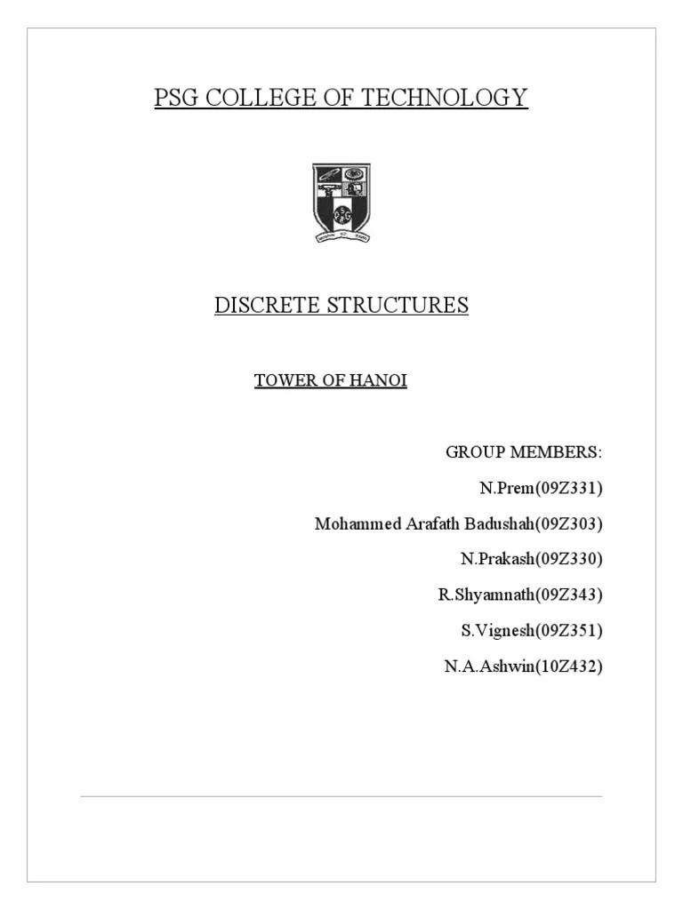 Tower Of Hanoi | PDF | Computer Programming | Applied Mathematics