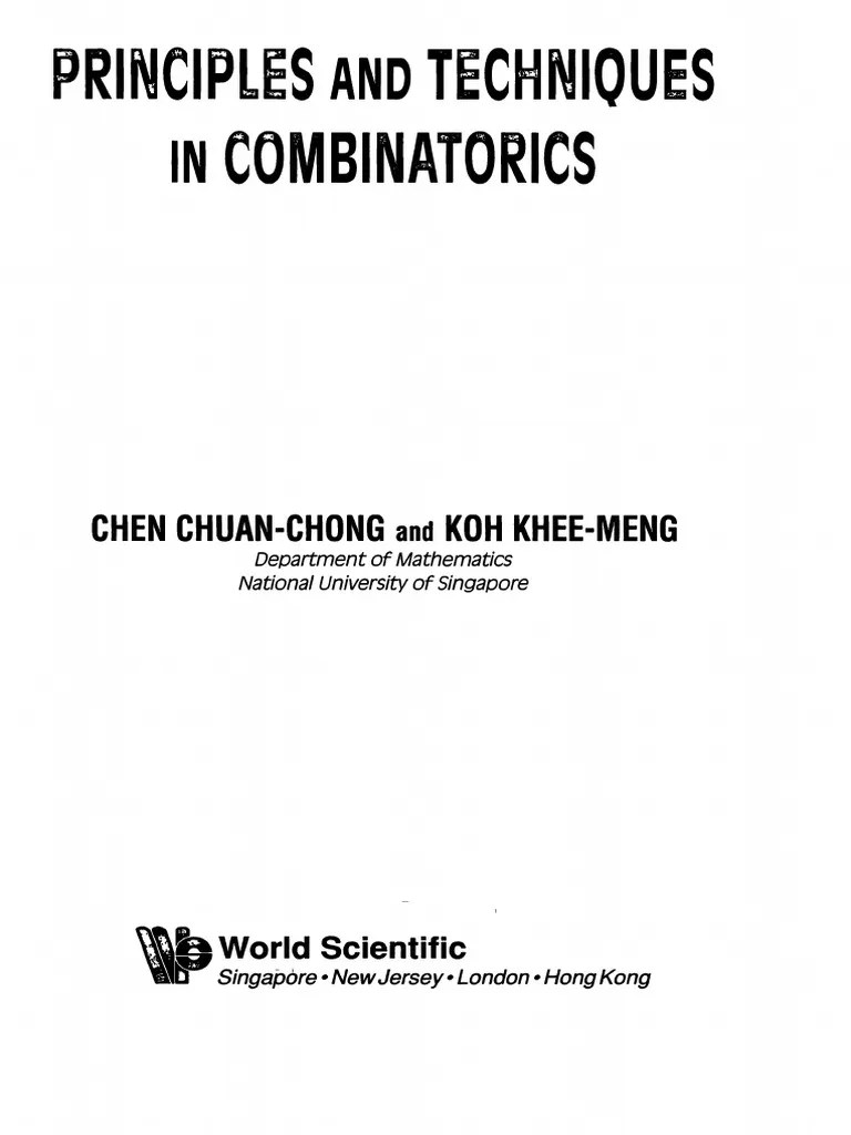 Principles And Techniques Of Combinatorics PDF | PDF