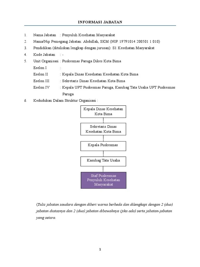 Anjab Adit Penyuluh 2017 | PDF