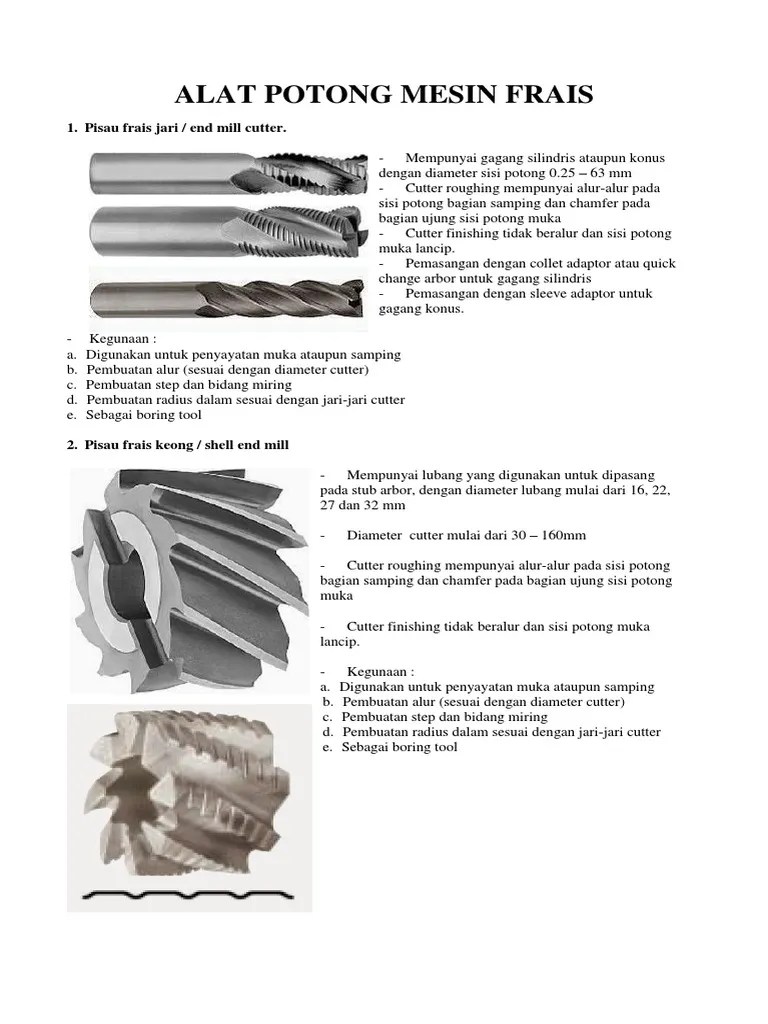 Alat Potong Mesin Frais | PDF