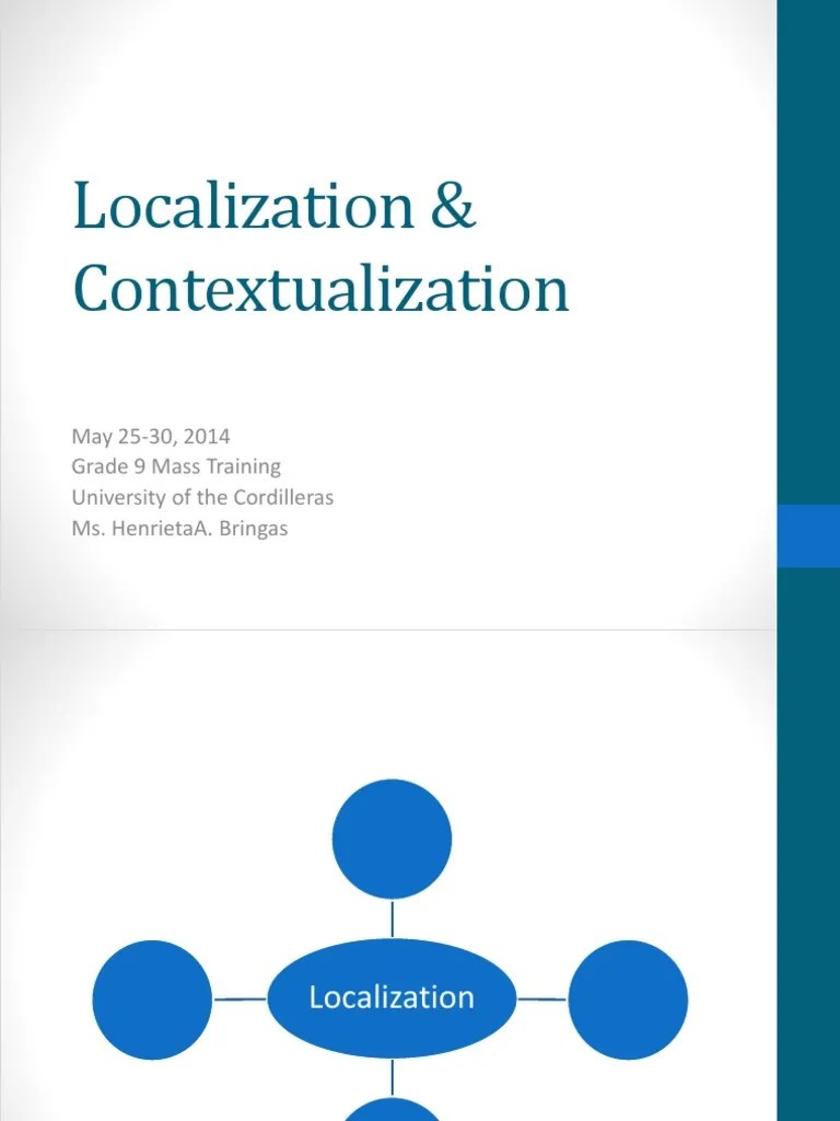 Localization And Contextualization | Curriculum | Applied Psychology | Free 30-day Trial | Scribd