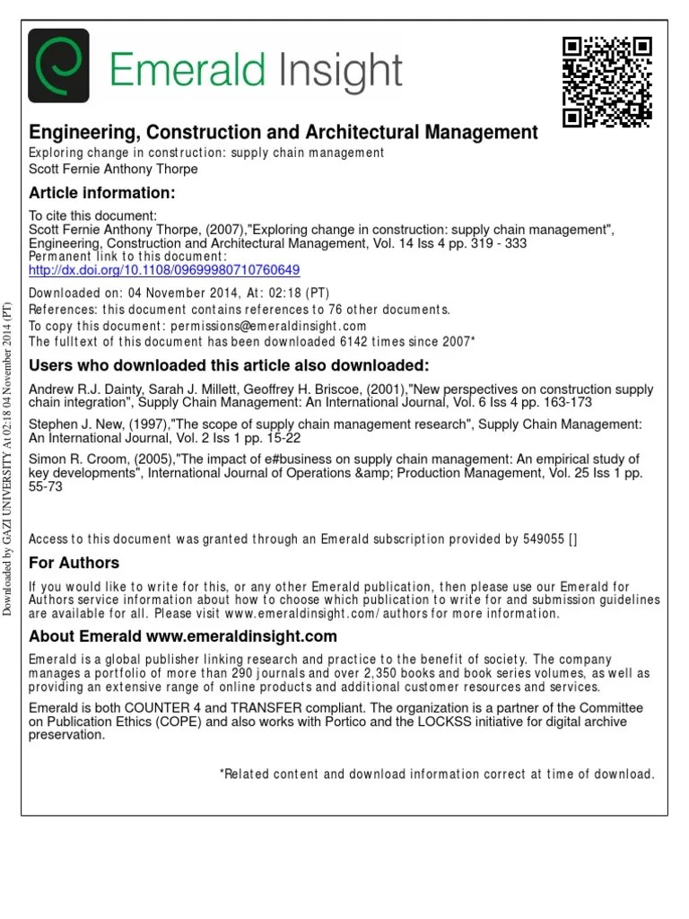 Supply Chain Management | PDF | Strategic Management | Supply Chain
