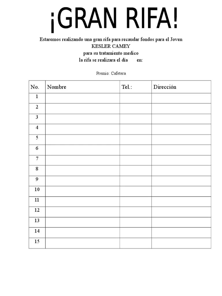 Campeonato de ajedrez o videojuegos · 6. Rifa Pdf Juegos Y Loteria